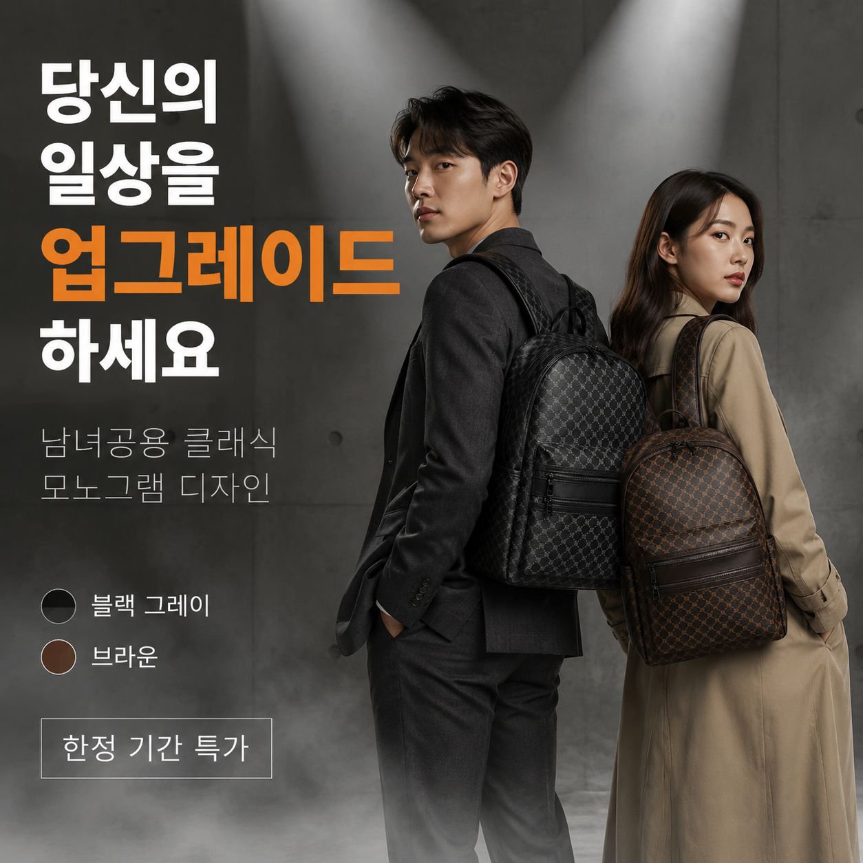 패션 캐주얼 대용량 학생 가방, 등교 및 여행용