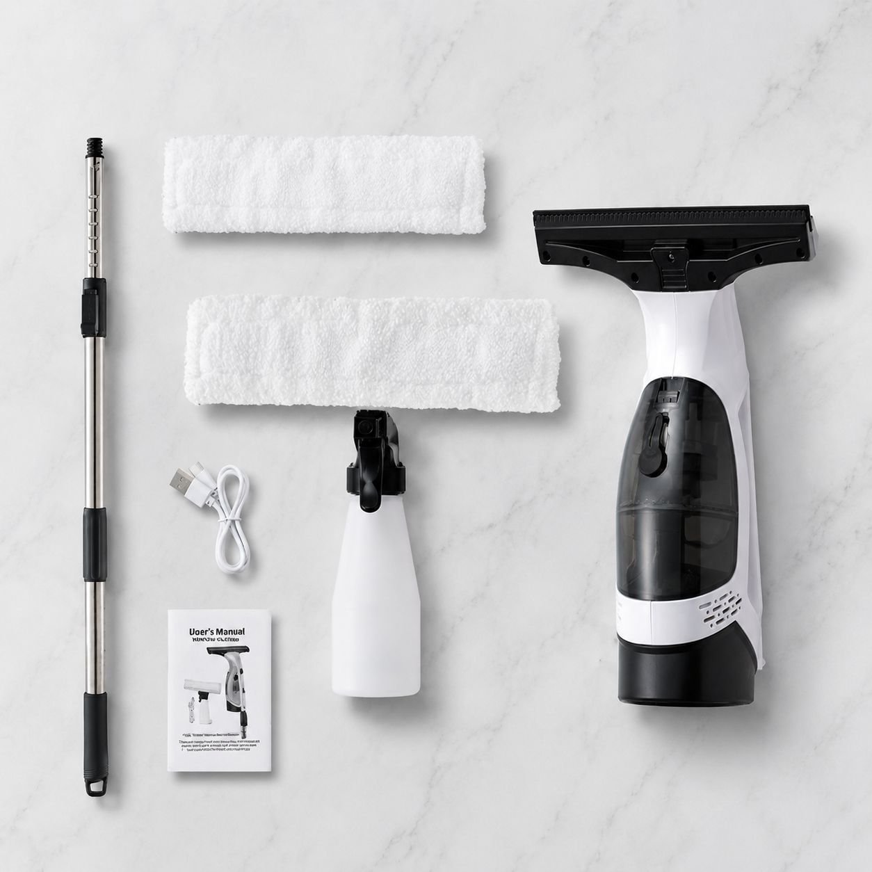 Accessories included with the portable electric window cleaner