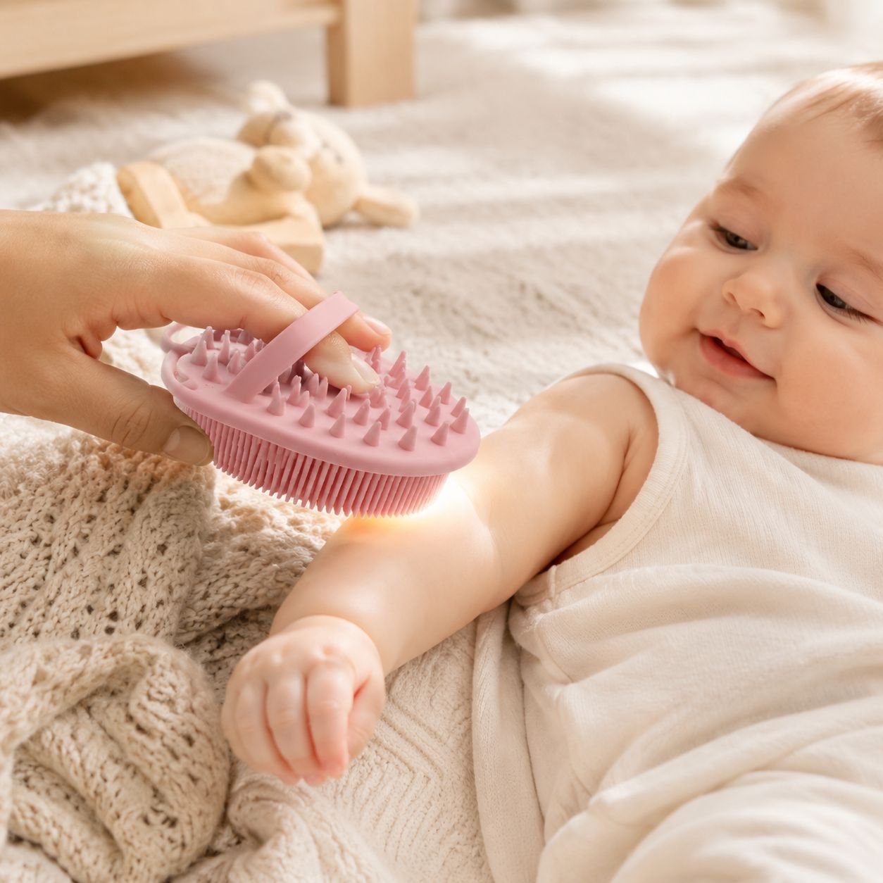 Taktilbürste für Babys zur Förderung der Sinneswahrnehmung