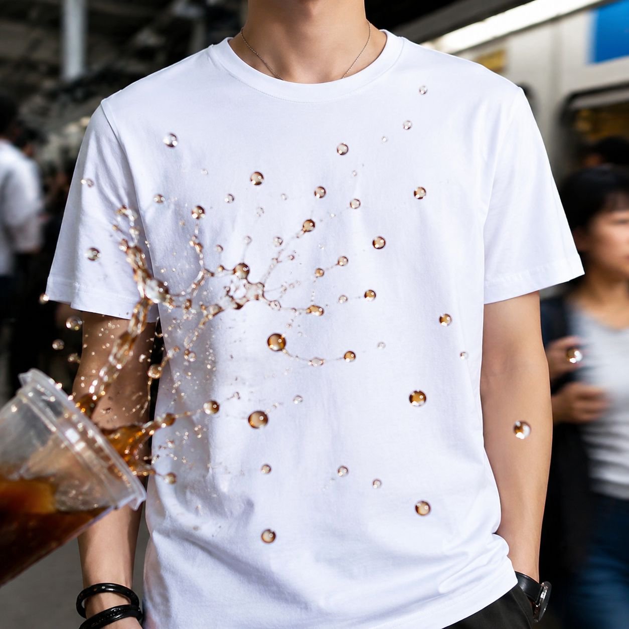 速乾性3機能メンズ半袖Tシャツの正面画像