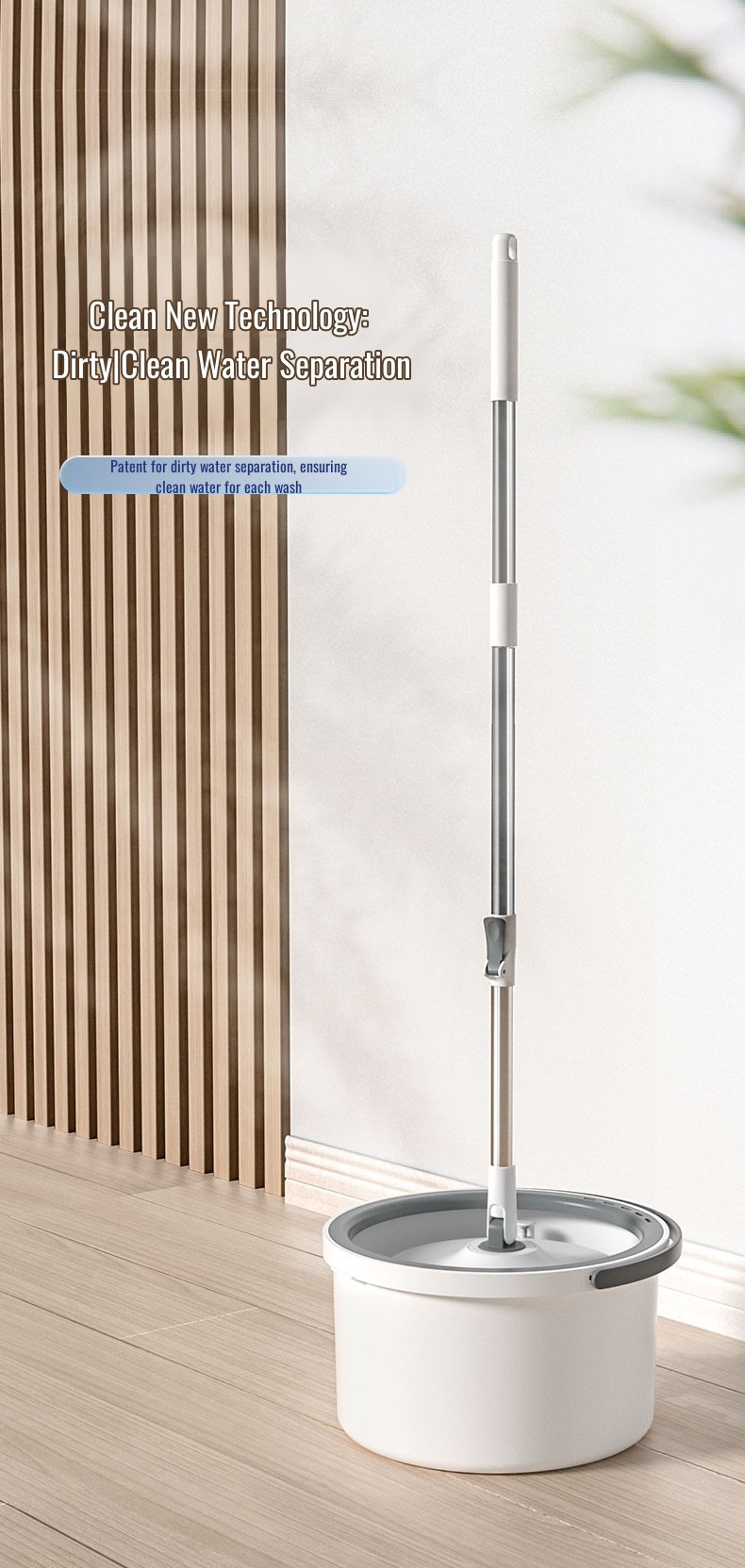 Lazy household suction level plate mop with bucket