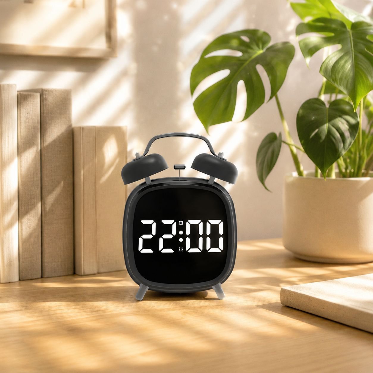 LED display multifunctional alarm clock for deep sleepers
