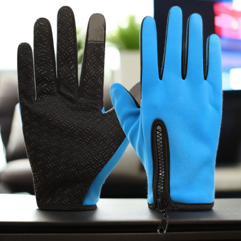 ジッパー付き、ほつれた、矢印型の撥水手袋