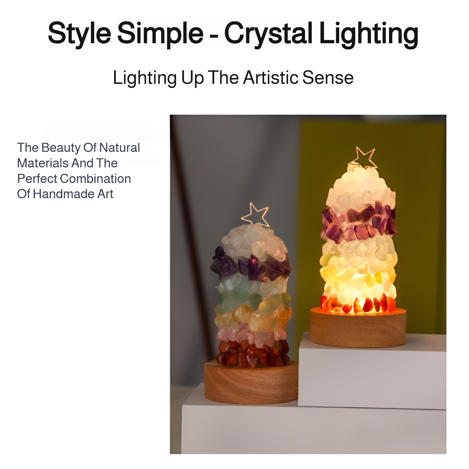 Festive Christmas decor featuring the crystal tree night light