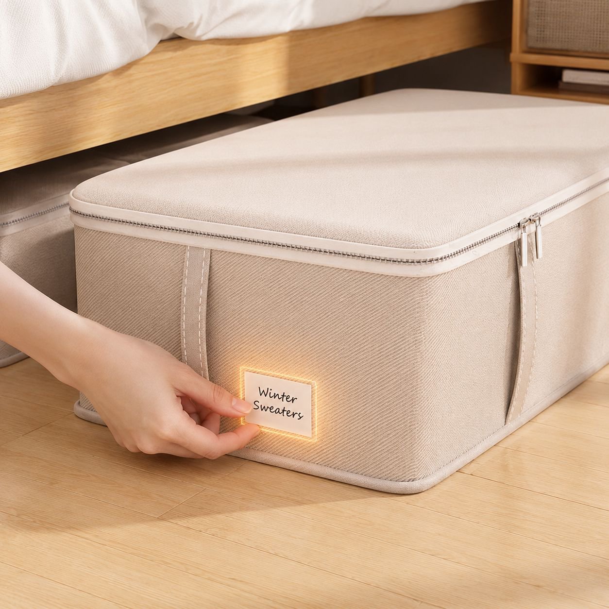 Large capacity storage box for bedding and clothes