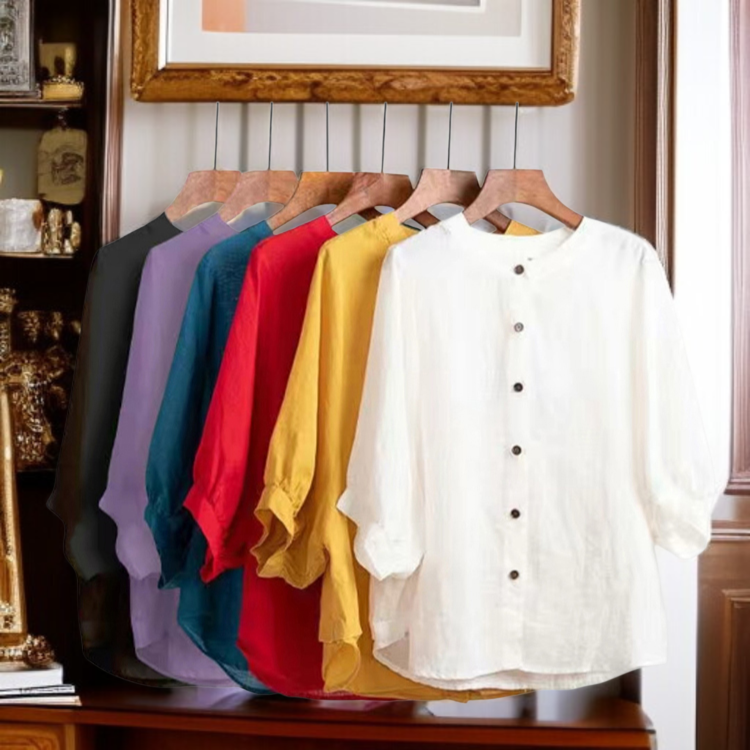 문예 스타일 빅사이즈 루즈핏 셔츠 디테일