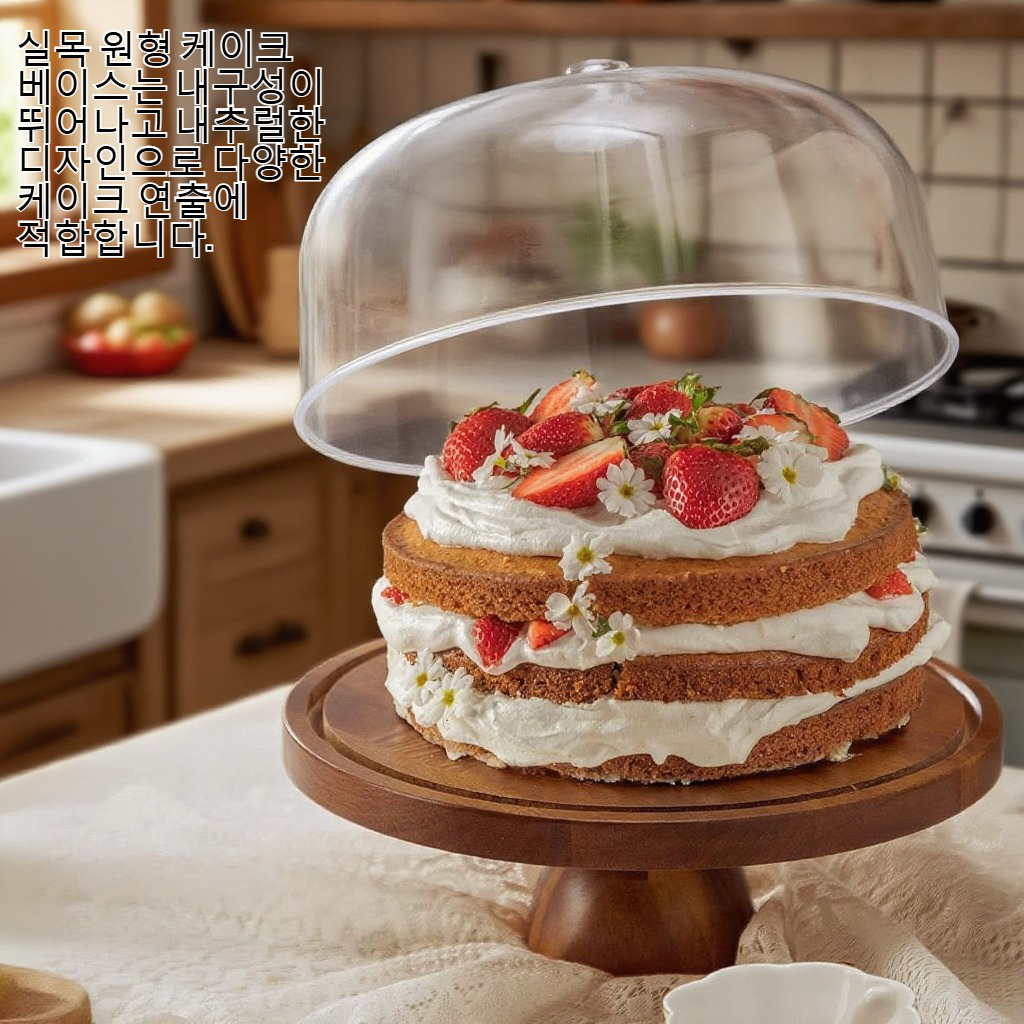 실목 원형 케이크 베이스