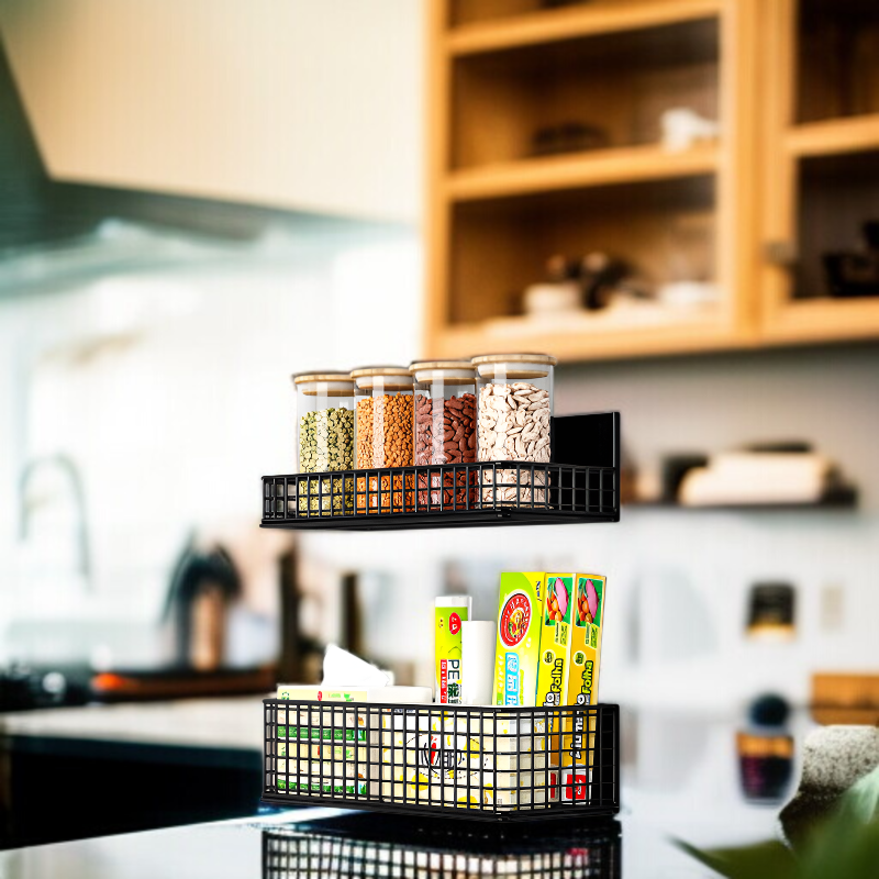 자석 세탁기 수납 선반 설치 모습