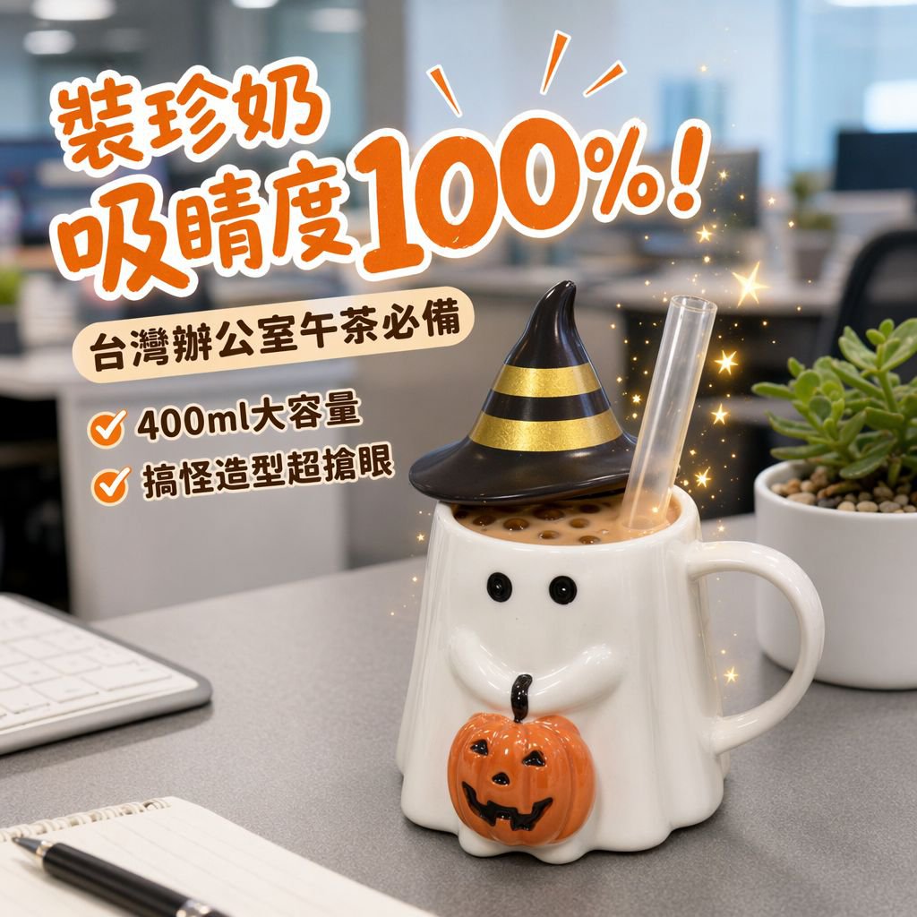 魔法南瓜精靈馬克杯 萬聖節幽靈情侶杯