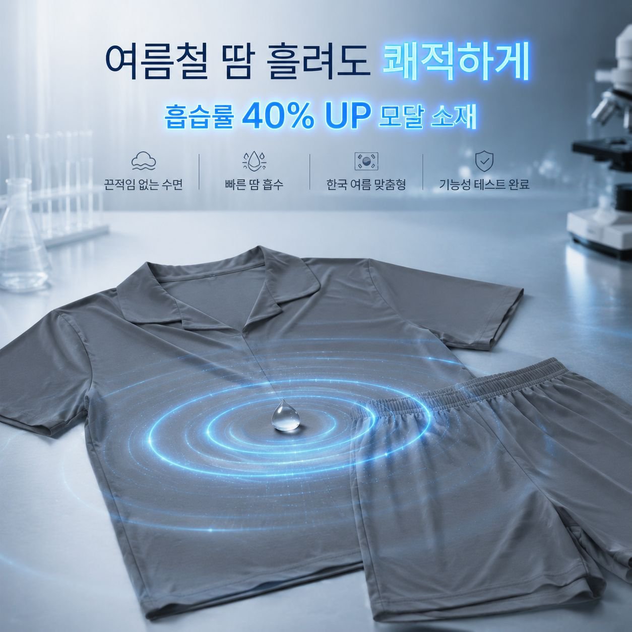 여성용 쿨링 잠옷 여름 얇은 홈웨어