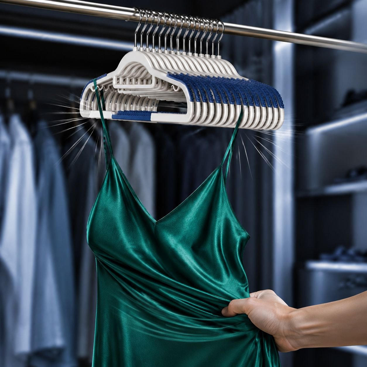 Colorful Non-Slip Plastic Hanger, Household Dual-Use Clothes Organizer
