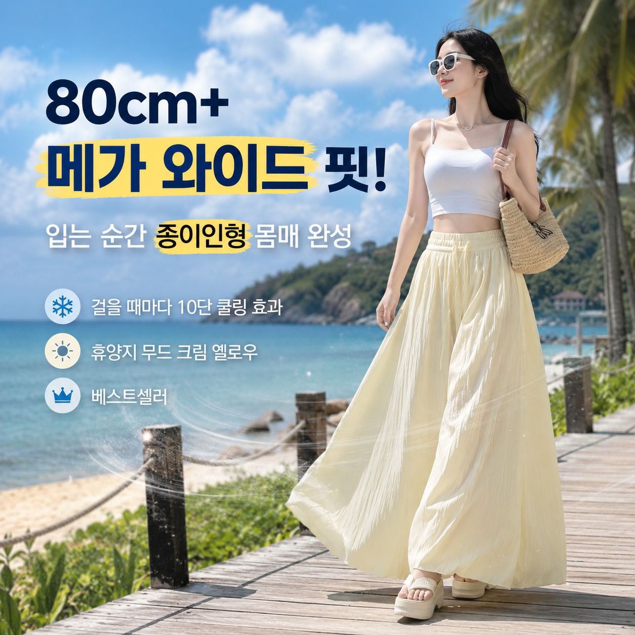 빅사이즈 와이드 벌룬 팬츠 스커트