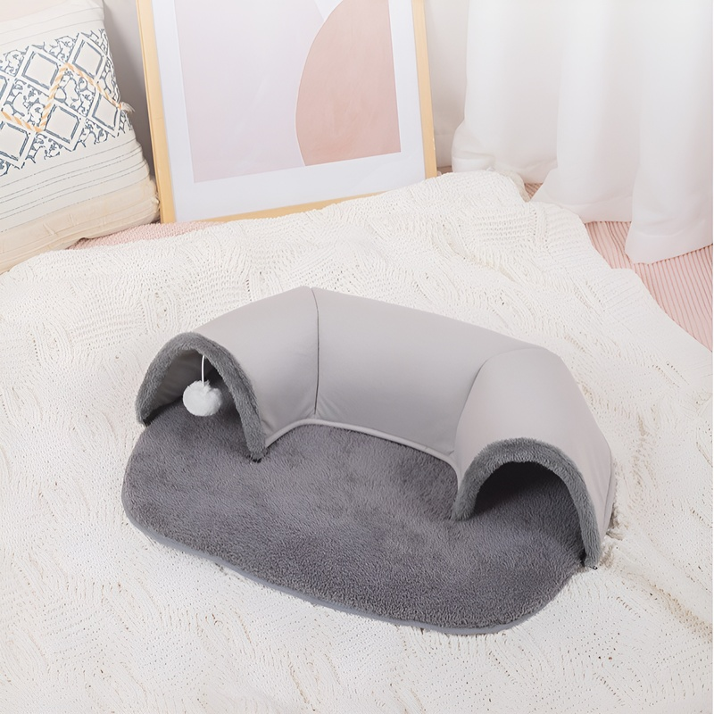  บ้านแมวทรงตัวยู สำหรับสัตว์เลี้ยง ถอดประกอบได้ ใช้ได้ทุกฤดู