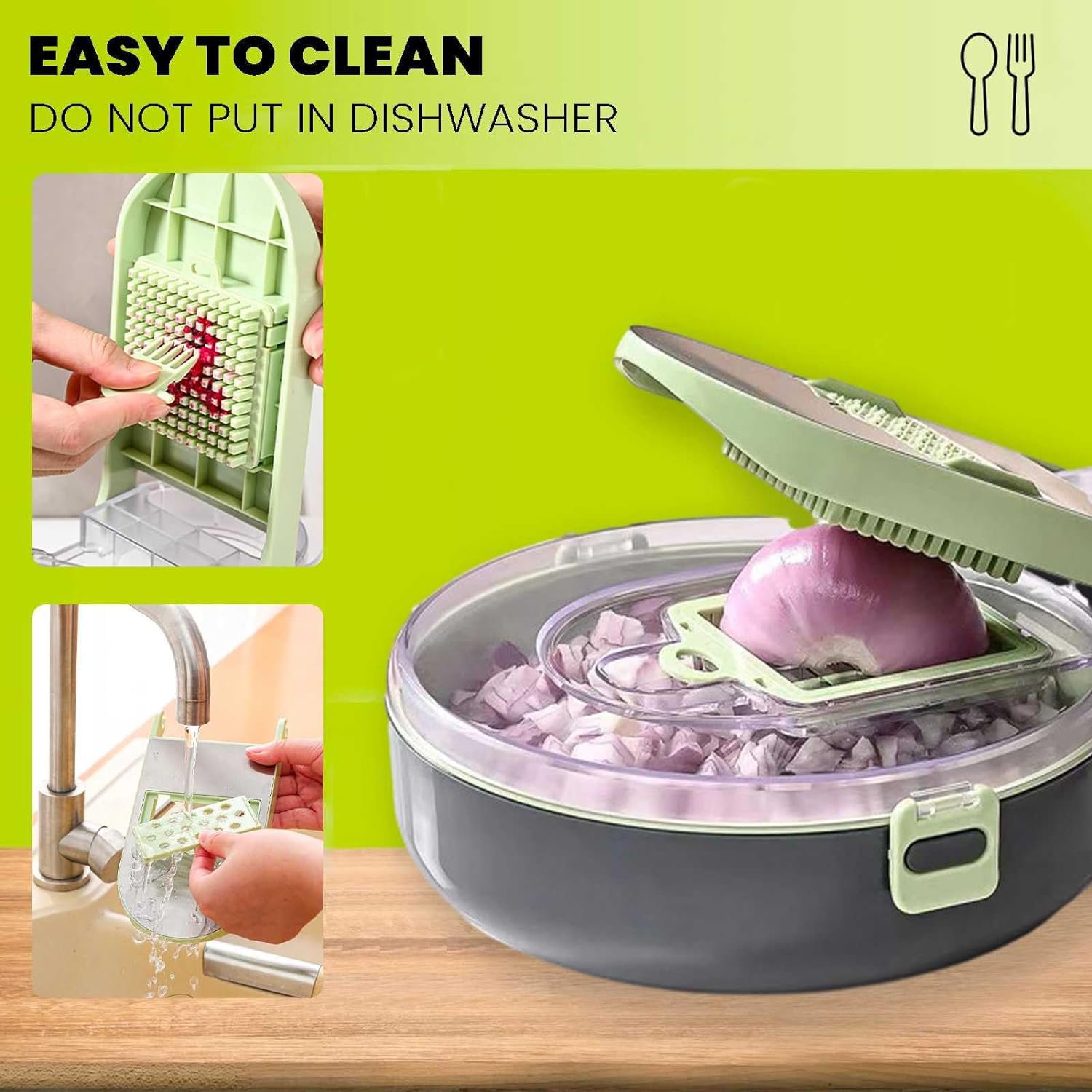 10-in-1 Vegetable Chopper with Drain Basket
