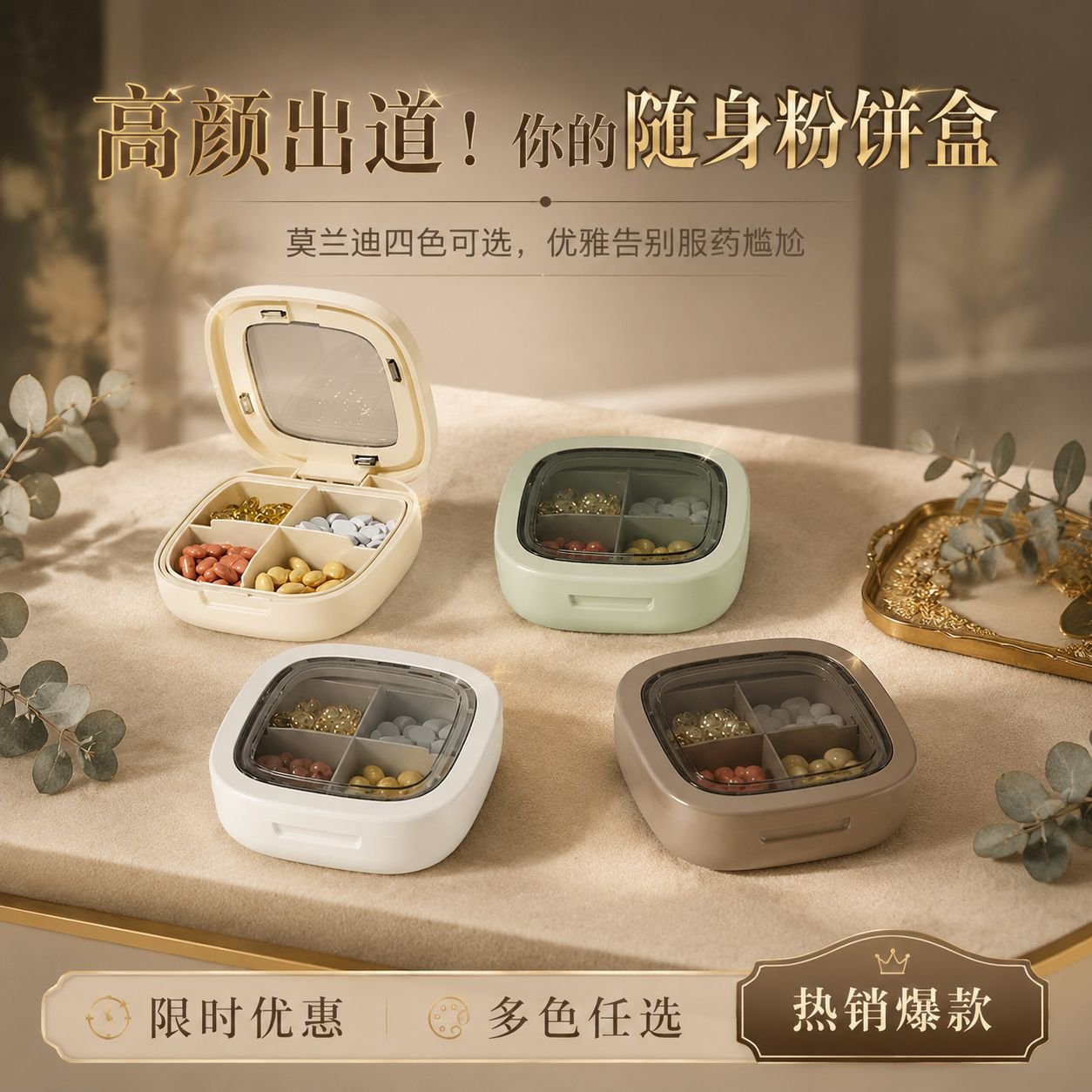 密封防潮可視迷你藥盒