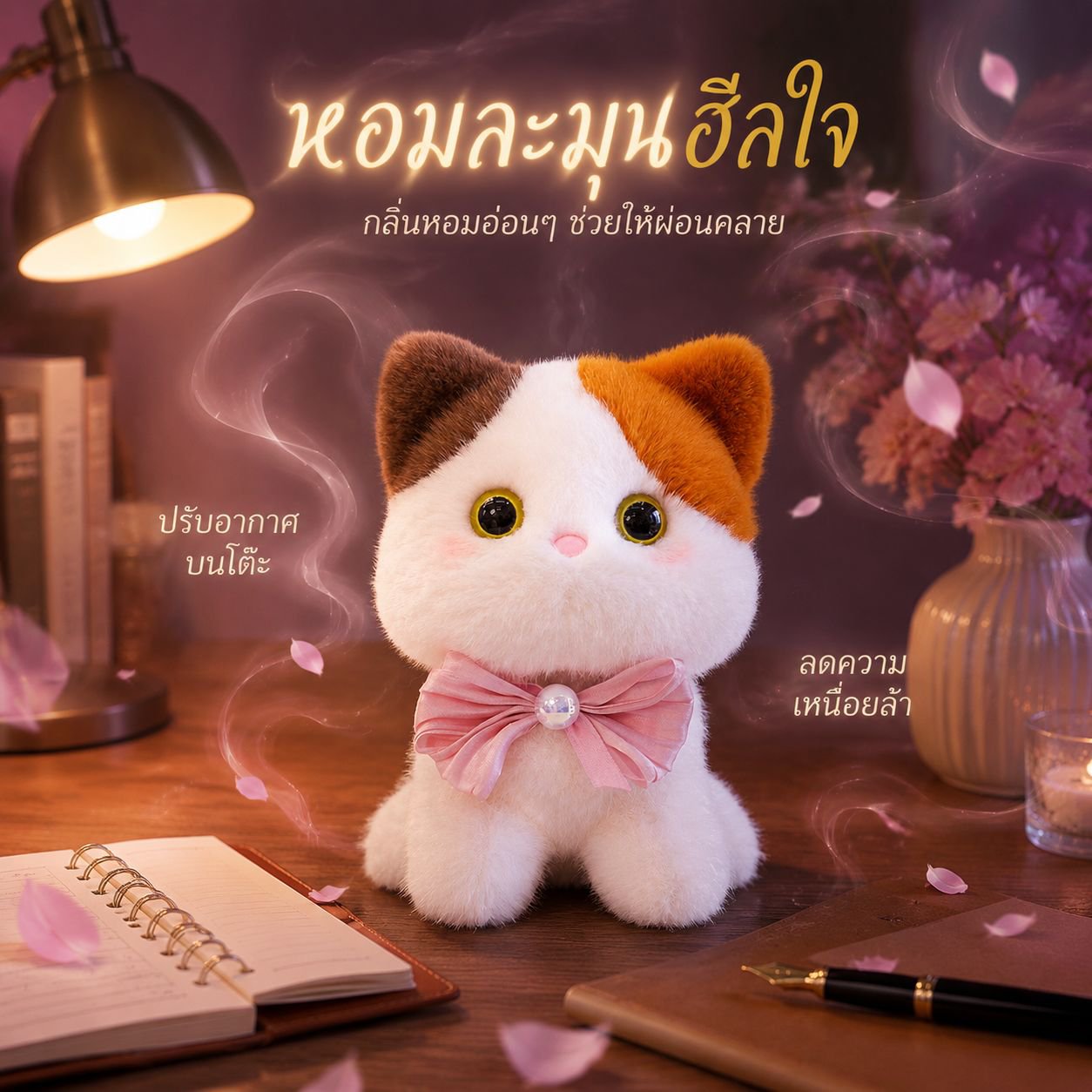 ตุ๊กตาขนนุ่มน่ารักพร้อมกลิ่นหอม ของตกแต่งโต๊ะ