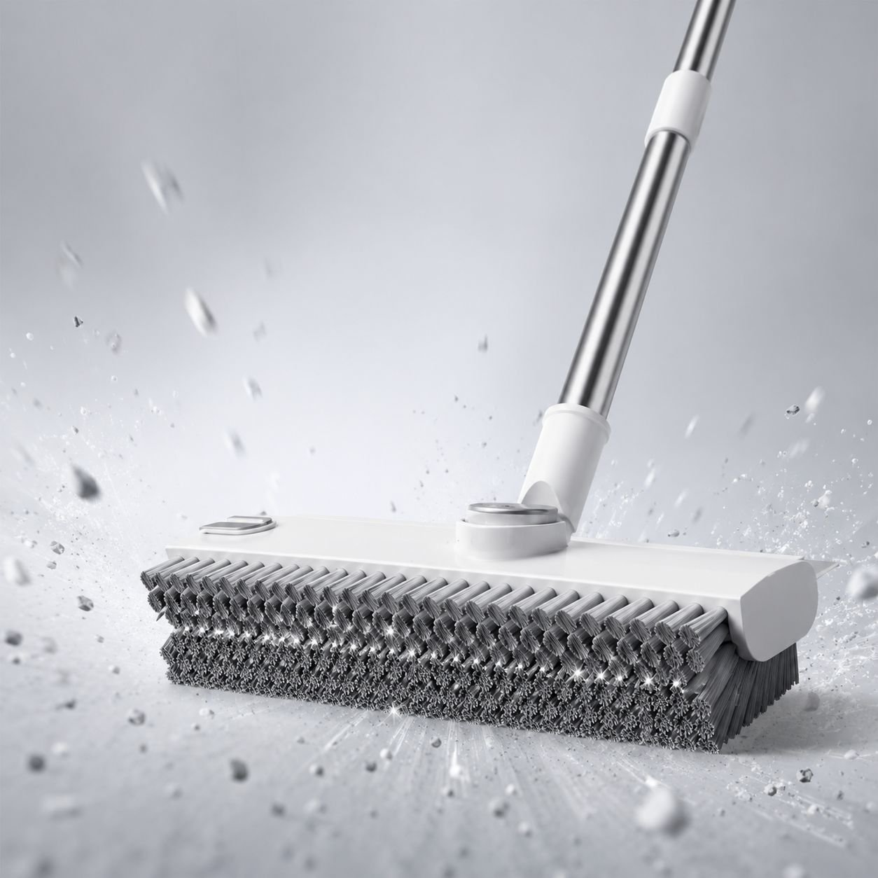 360-degree rotating V-shaped floor brush for tile and grout