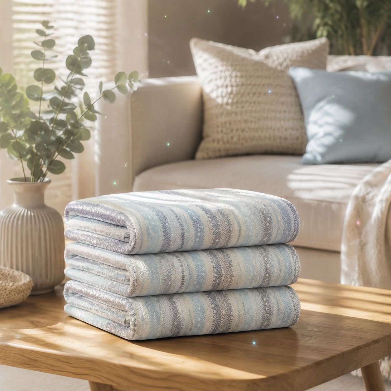Layered wavy texture sofa cover, universal sofa protector, minimalist style sofa cover