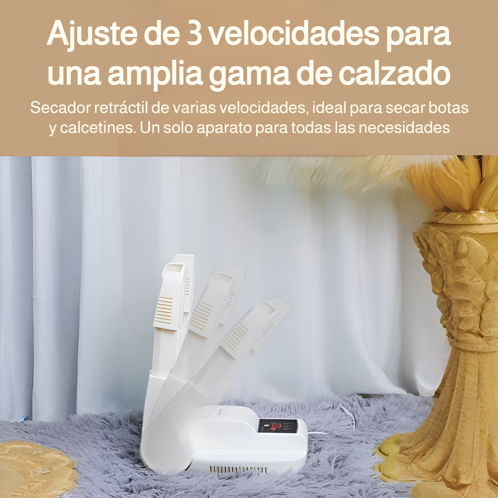 Secador de zapatos inteligente, calienta y seca los zapatos, alivia la picazón y desodoriza, secador