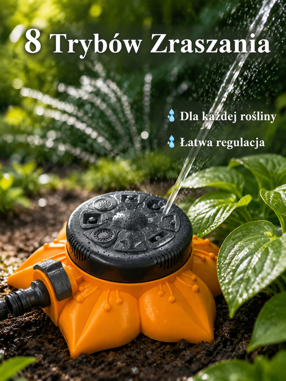 Specjalny ośmiofunkcyjny zraszacz automatycznego systemu nawadniania