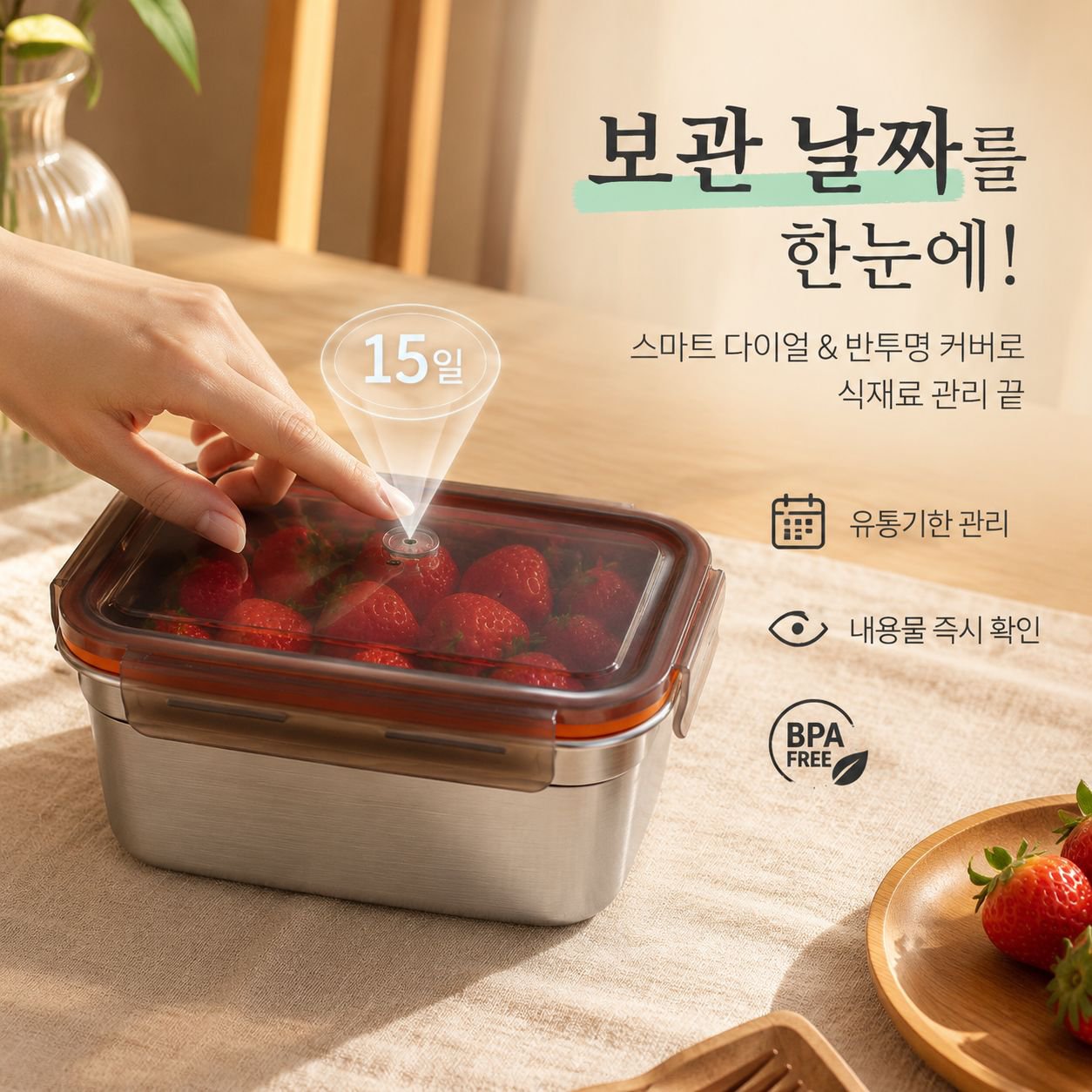304 스테인리스 장방형 밀폐 보관 용기