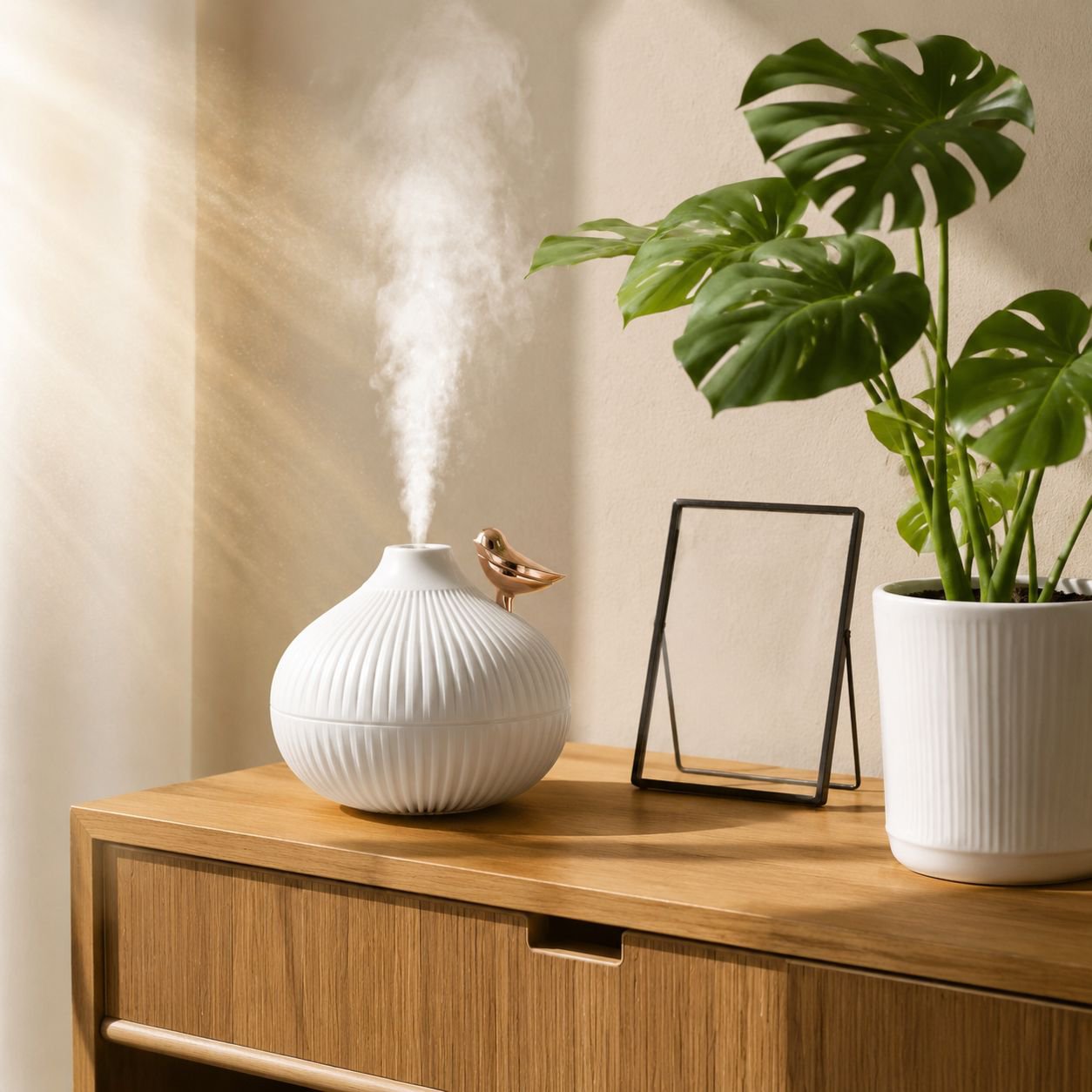 Ultrasonic silent humidifier with gentle mist