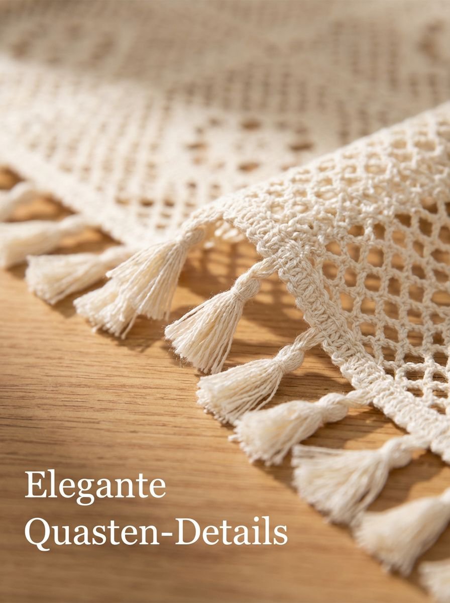 Handgefertigte Häkelspitze Tischdecke für Esszimmer