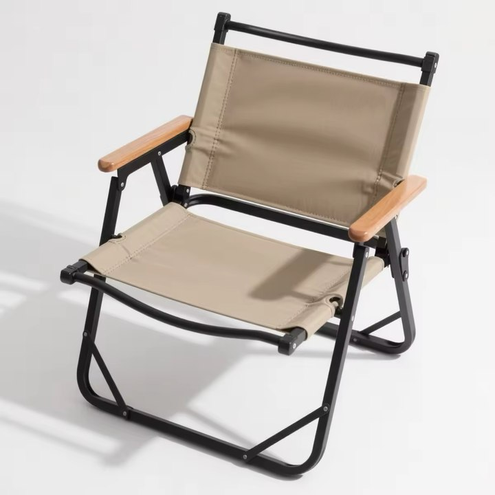 Skládací venkovní židle z hliníkové slitiny v barvě khaki