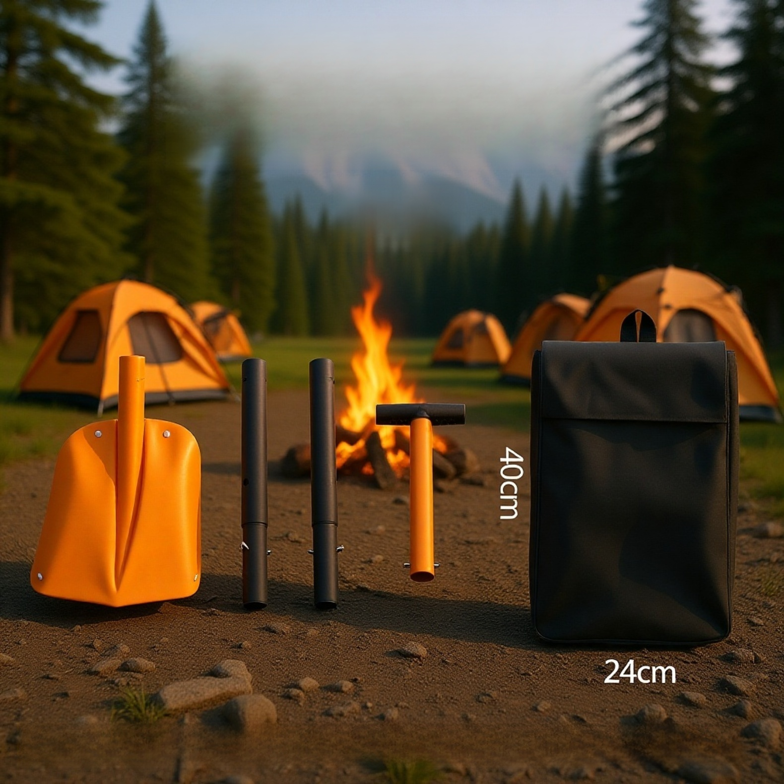 Wytrzymała łopata składana na camping