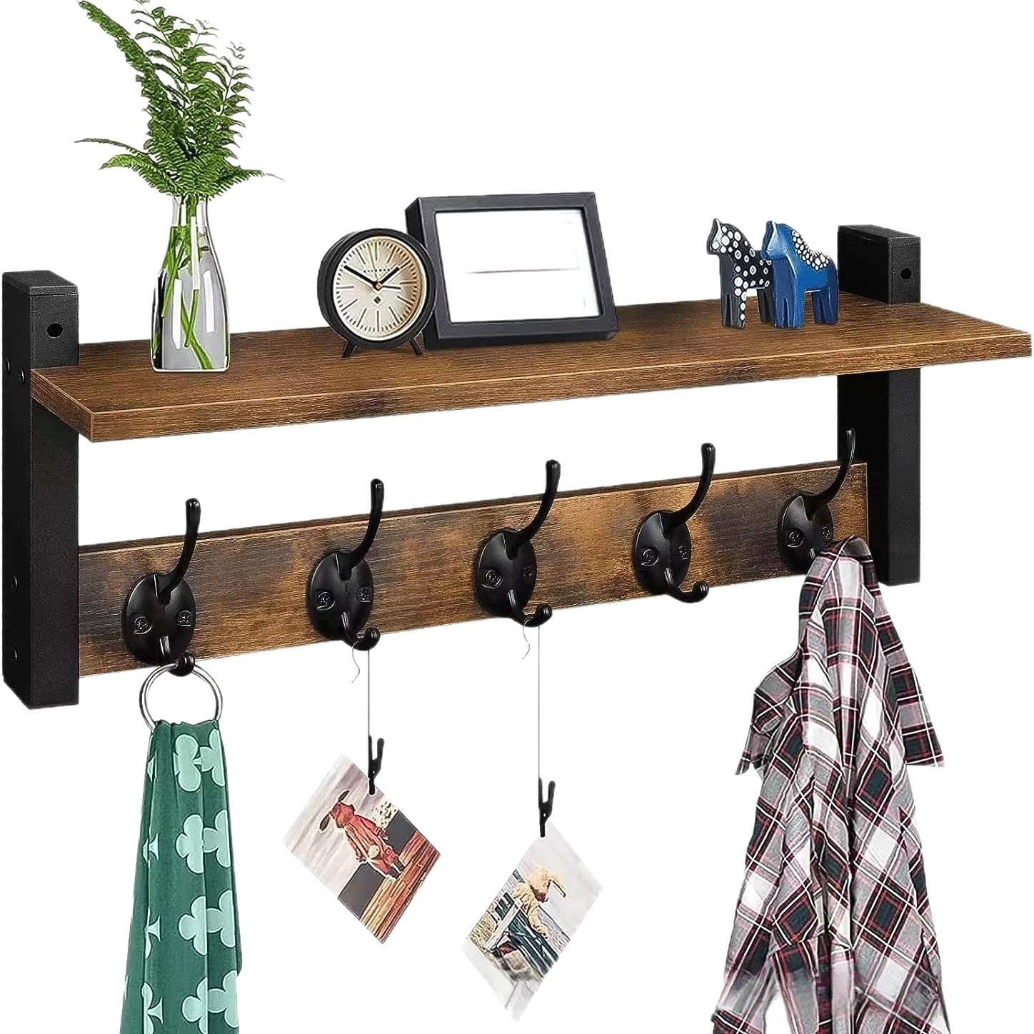 Solución de almacenamiento en pared para sala y entrada