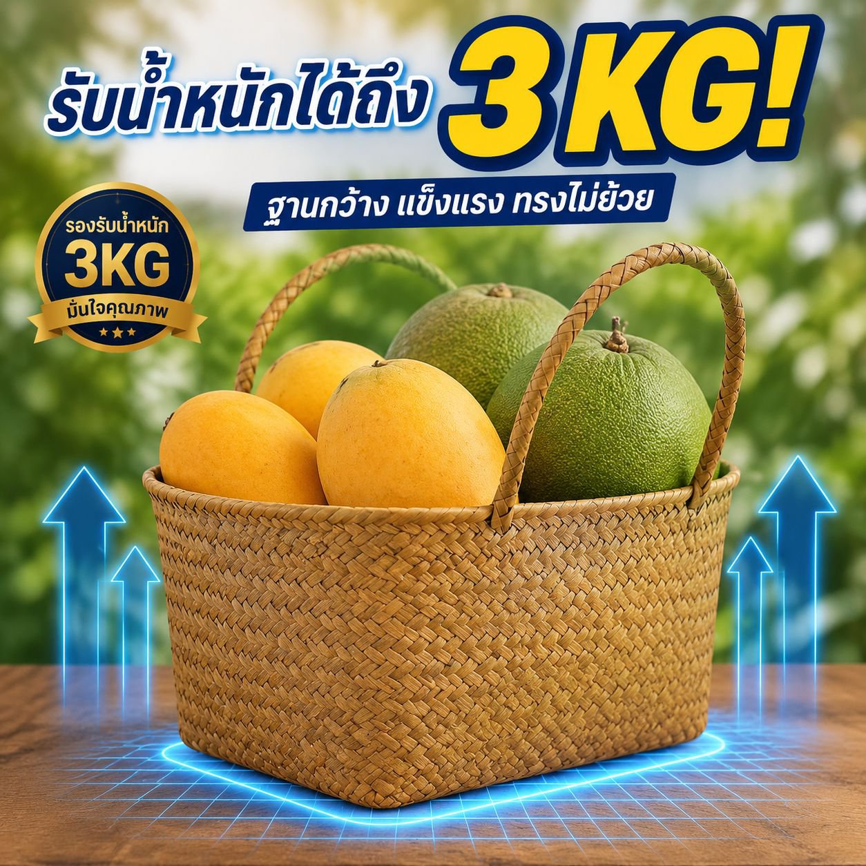 ตะกร้าสาหร่ายถักมือสำหรับใส่ของและชุดของขวัญขนมอบ