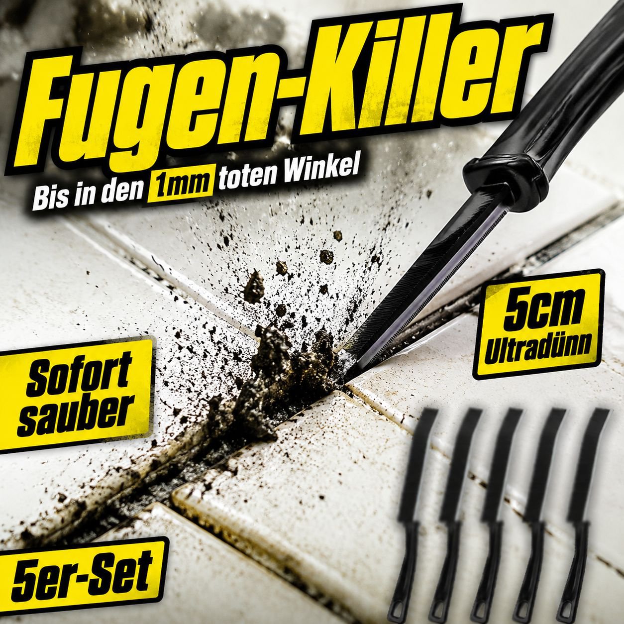 Reinigungsbürste für schwer zugängliche Ecken in Bad und Küche