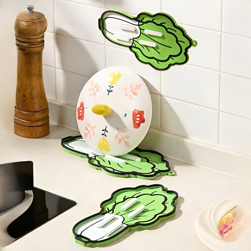 다용도 채소 모양 냄비뚜껑 받침대 및 도마 매트
