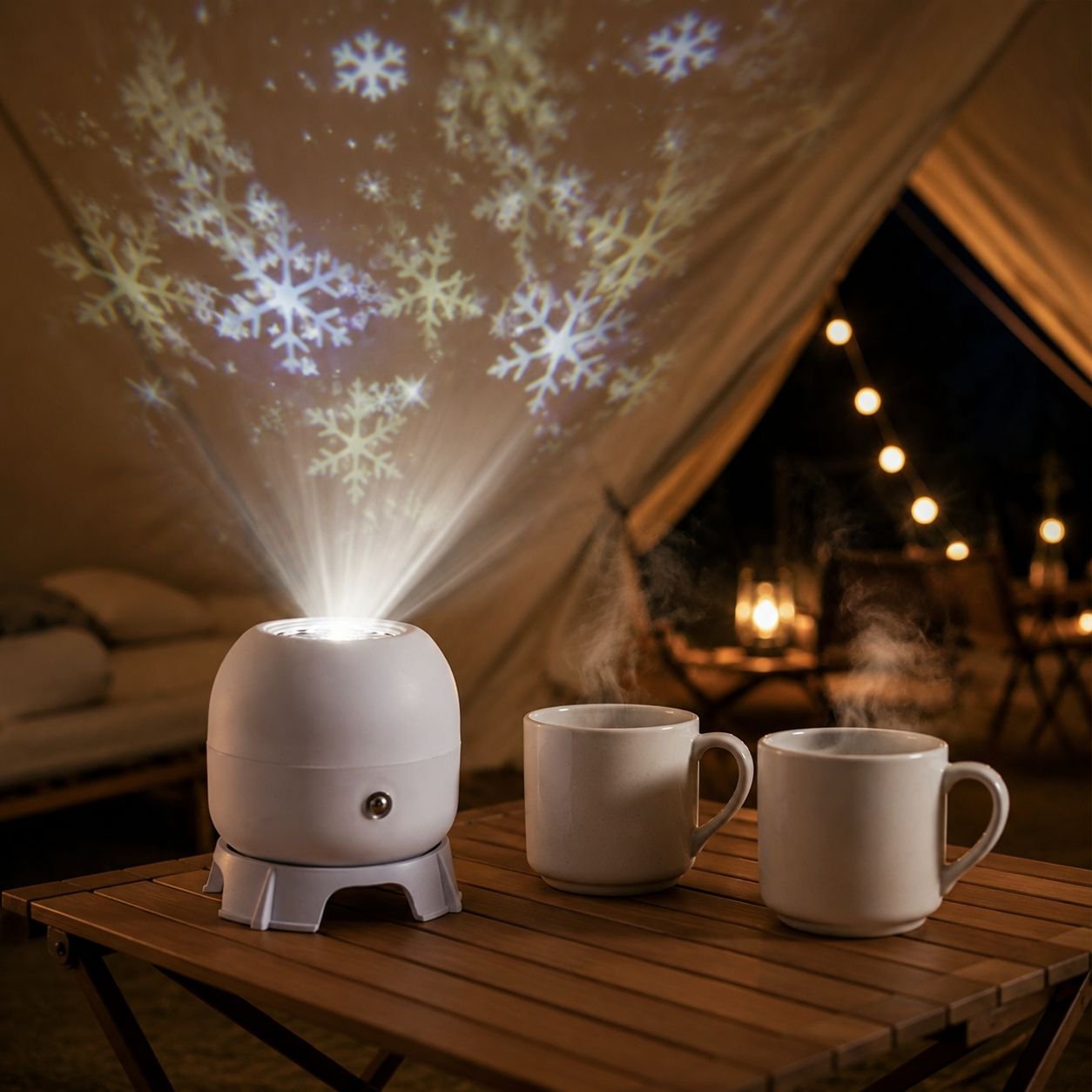 Starry sky projector showing adjustable rotation feature