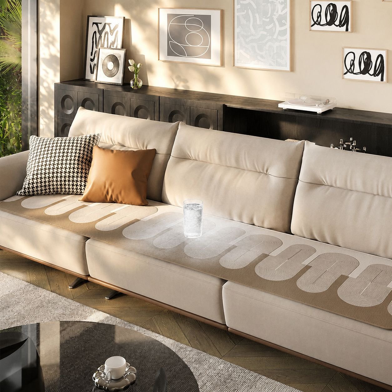 Easy to install sofa seat cushion for summer