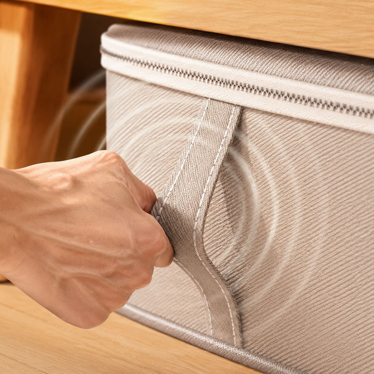 Foldable fabric storage organizer for small spaces