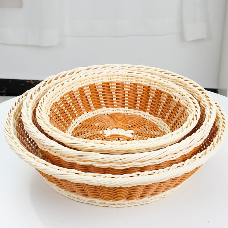 Imitation rattan fruit basket