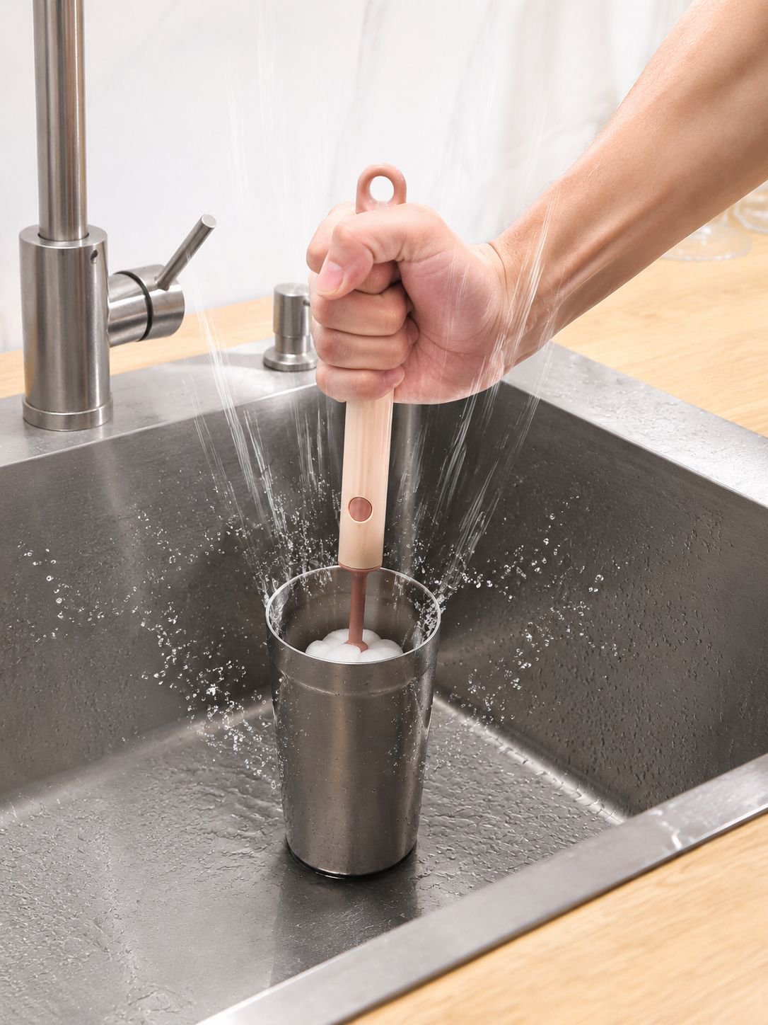 Cepillo de cocina con mango ergonómico
