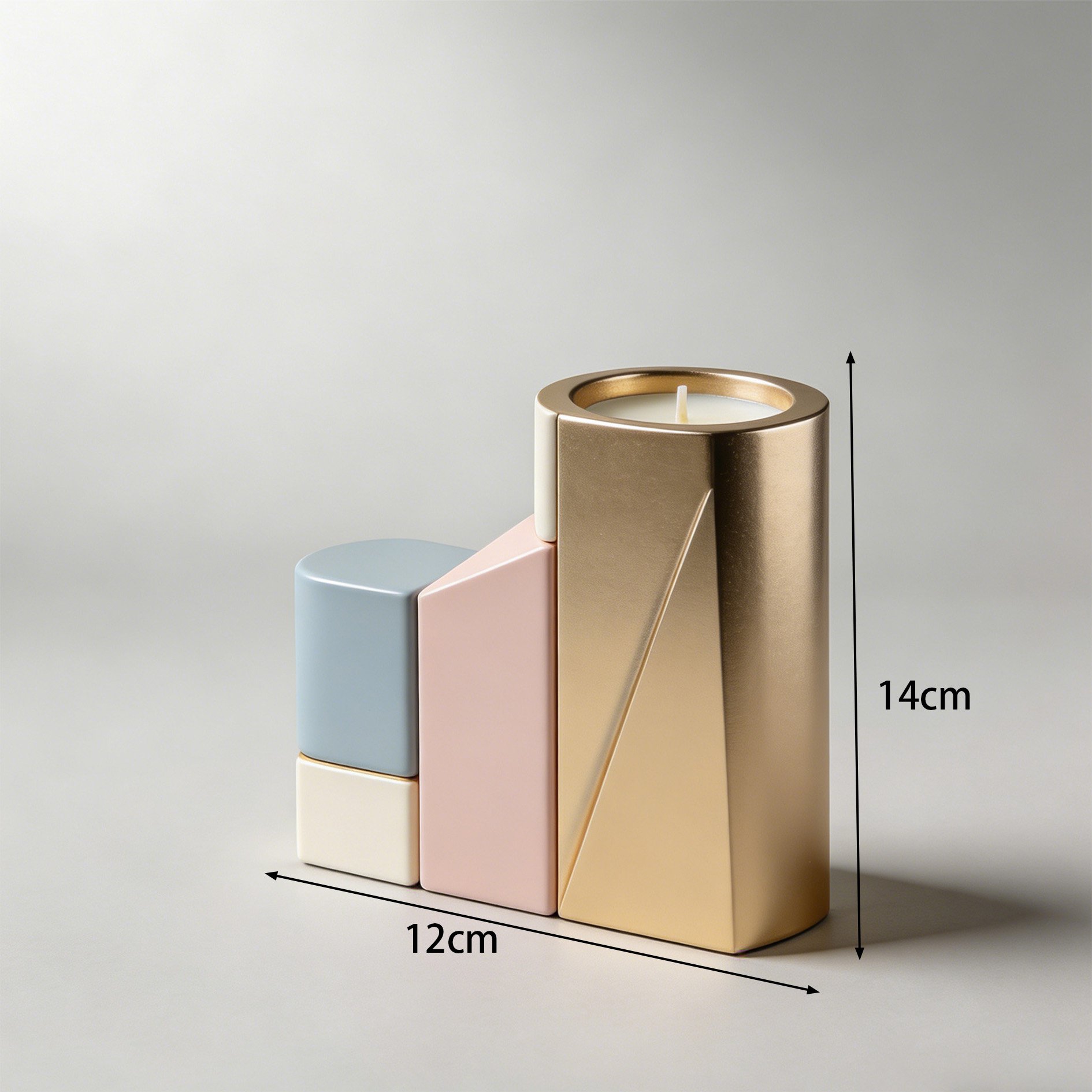 Elegant Rose Scented Candle on a bedside table