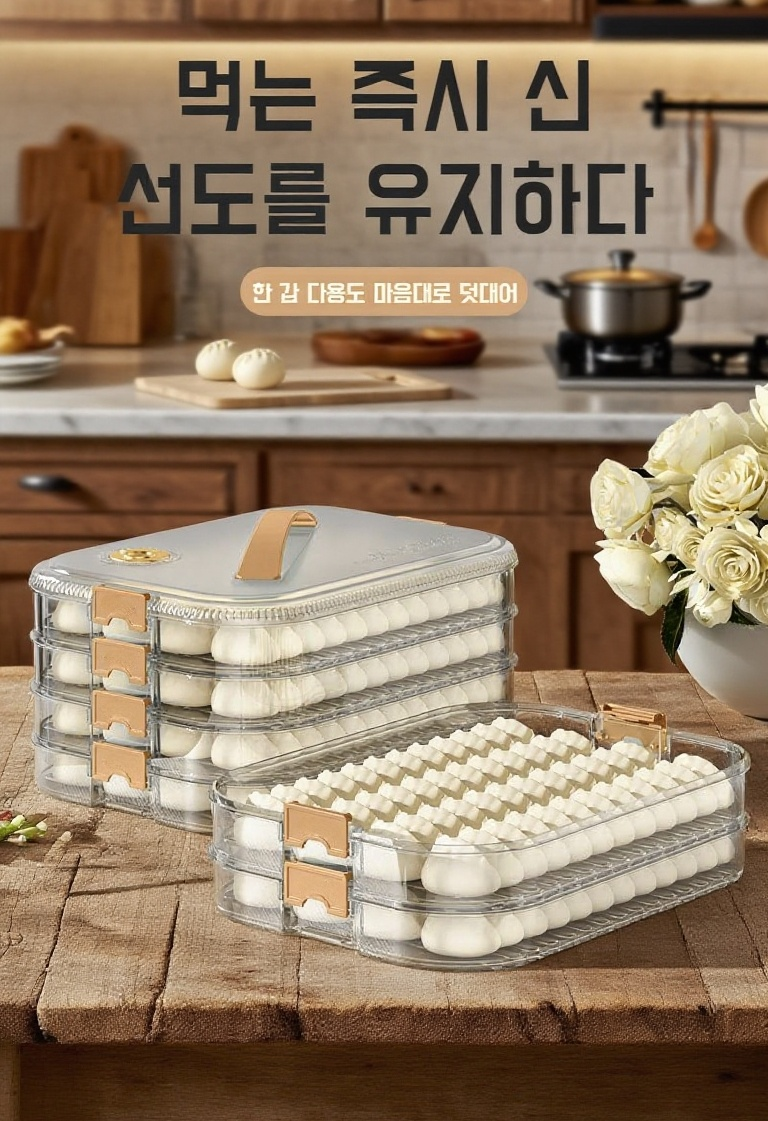 신선함을 오래 유지하는 식품 저장 용기 사용 예시