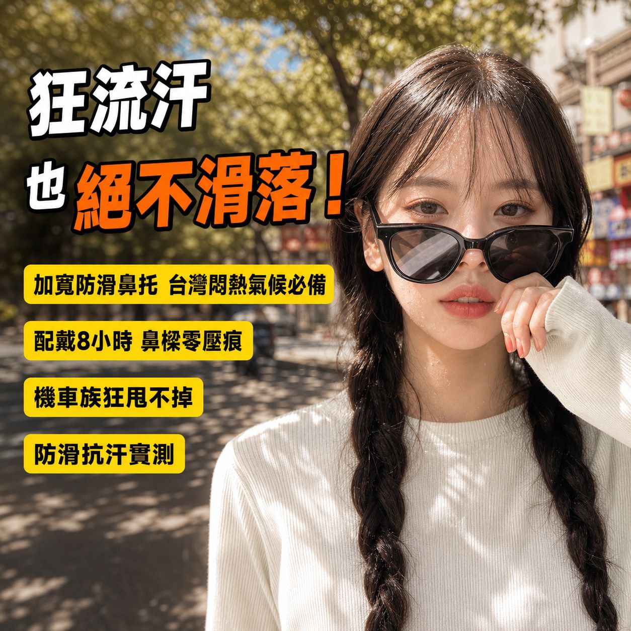 女用黑色方形復古太陽眼鏡 家居擺設太陽鏡
