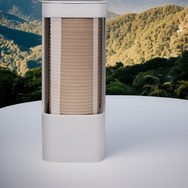 壁掛け式ダブルチューブ紙コップディスペンサー全体画像