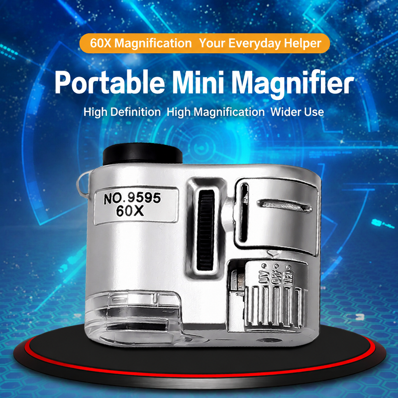 JMY - Portable Light 60x Magnifying Glass