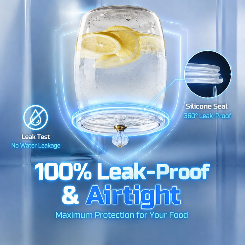 Tarro sellado de PET transparente para conservación de alimentos