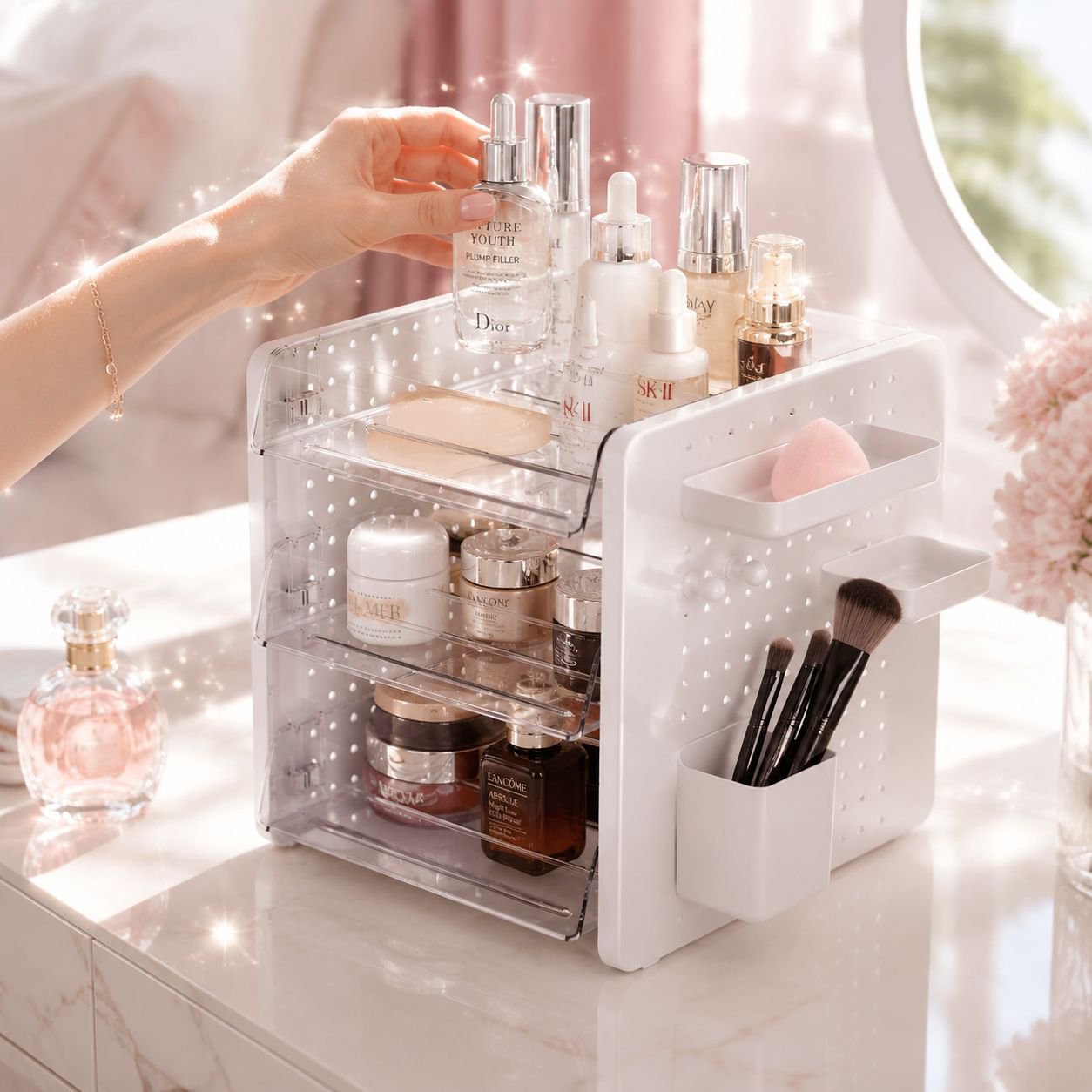 Stylish desktop storage box for organizing small items