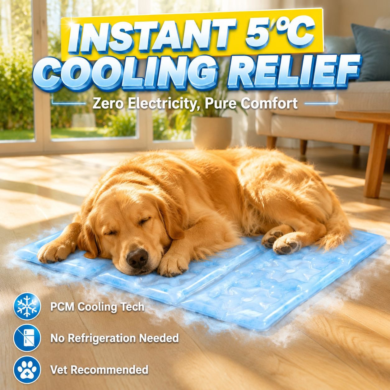 Summer PCM Cooling Mat Bed for Cats and Dogs