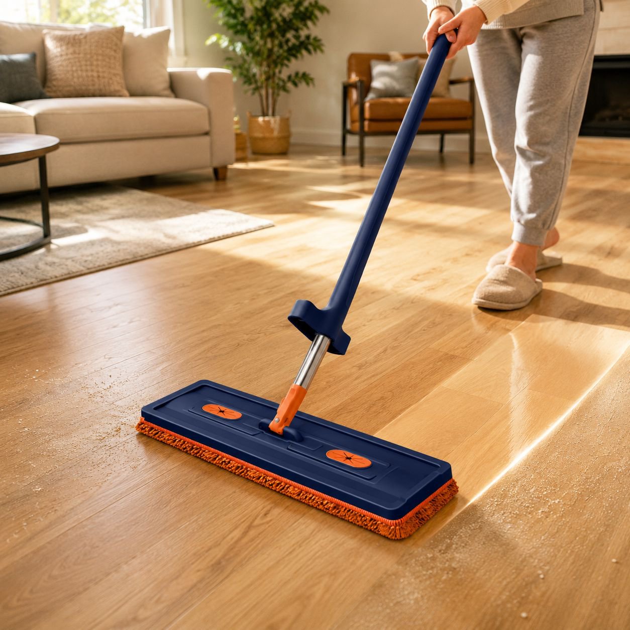 Lazy Flat Mop Hands-Free Dry and Wet Home Removable Mop