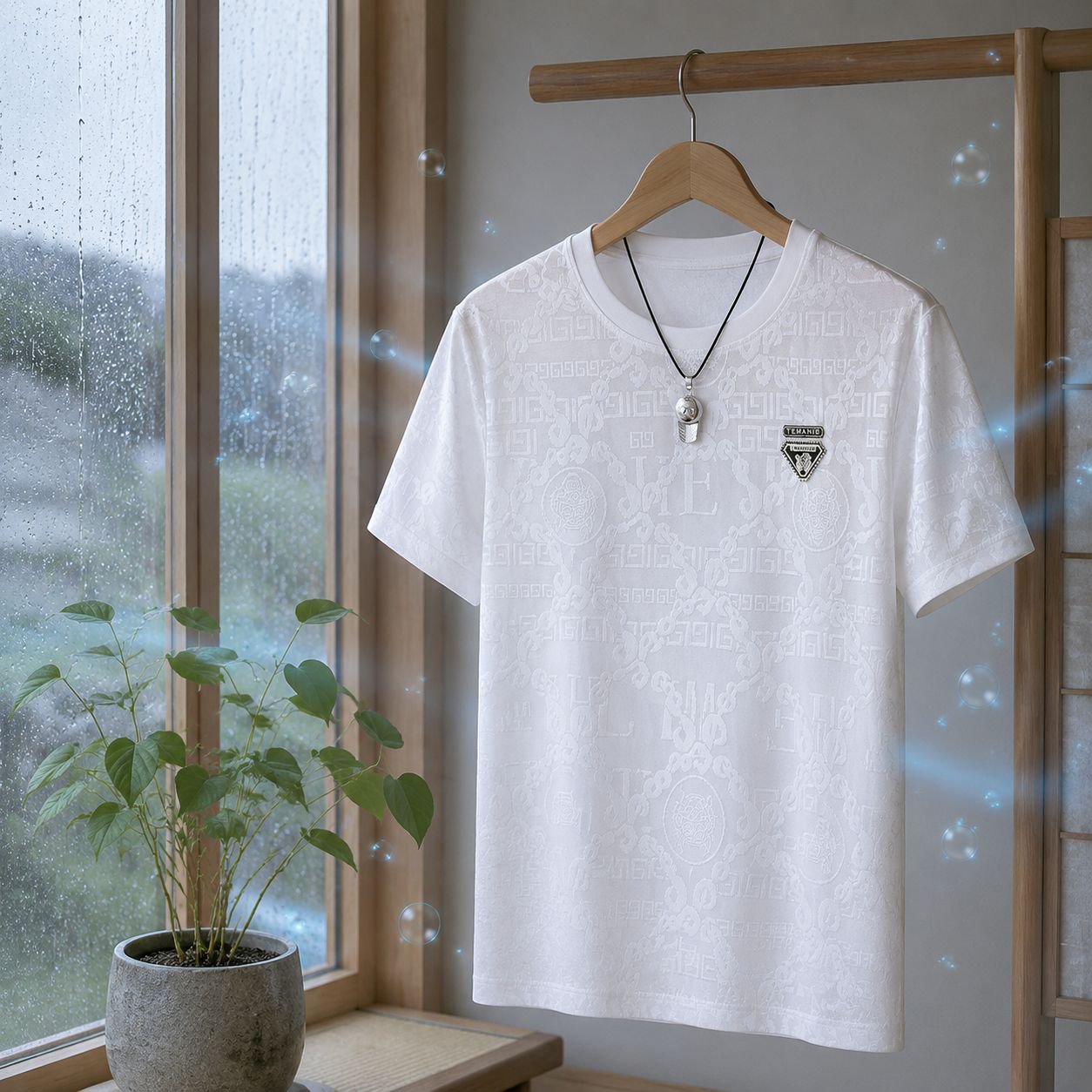 メンズ冷感ジャカード速乾半袖Tシャツ