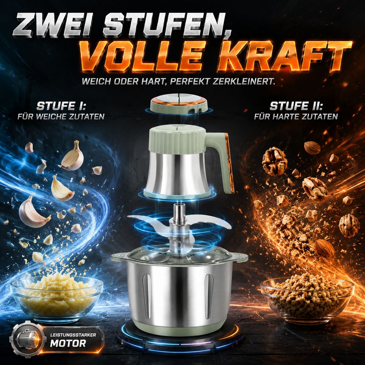 Multifunktionale Küchenmaschine zum Zerkleinern von Fleisch und Gemüse für den Hausgebrauch