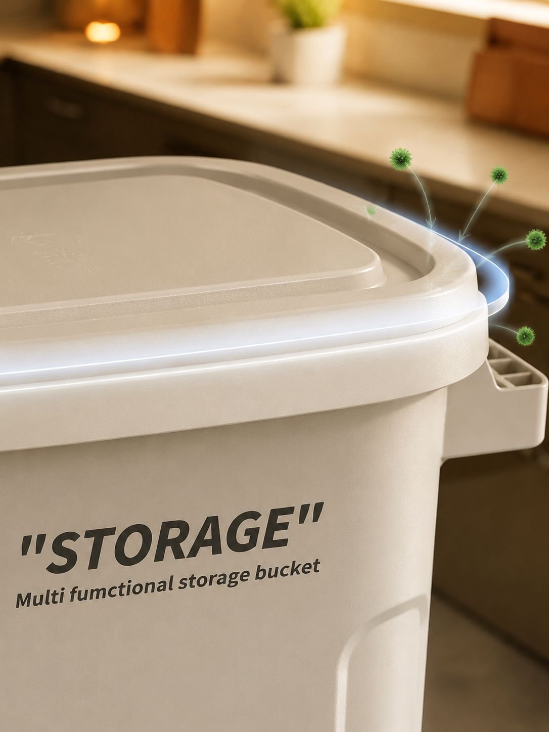 Odor-blocking trash can with durable construction
